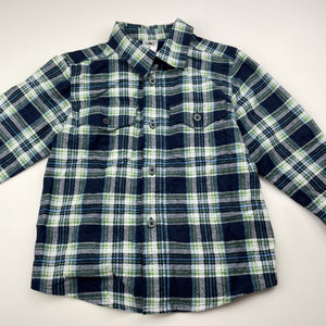 Boys H&T, flannel cotton long sleeve shirt, EUC, size 3,  