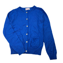 Load image into Gallery viewer, Girls Pumpkin Patch, blue knitted cotton cardigan, EUC, size 7,  