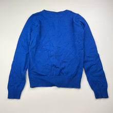 Load image into Gallery viewer, Girls Pumpkin Patch, blue knitted cotton cardigan, EUC, size 7,  