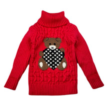 Load image into Gallery viewer, Girls knitted, sweater / jumper, no labels, armpit to armpit: 25.5cm, shoulder to cuff: 32cm, EUC, size 1-2,  