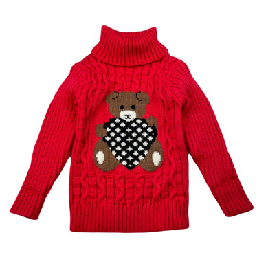 Girls knitted, sweater / jumper, no labels, armpit to armpit: 25.5cm, shoulder to cuff: 32cm, EUC, size 1-2,  
