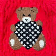 Load image into Gallery viewer, Girls knitted, sweater / jumper, no labels, armpit to armpit: 25.5cm, shoulder to cuff: 32cm, EUC, size 1-2,  