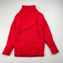 Load image into Gallery viewer, Girls knitted, sweater / jumper, no labels, armpit to armpit: 25.5cm, shoulder to cuff: 32cm, EUC, size 1-2,  
