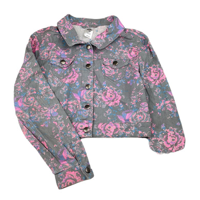 Girls Miss Understood, floral stretch cotton lightweight jacket, GUC, size 10,  
