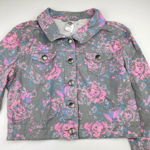 Girls Miss Understood, floral stretch cotton lightweight jacket, GUC, size 10,  