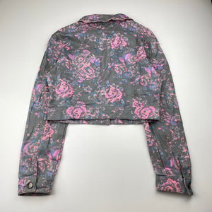Girls Miss Understood, floral stretch cotton lightweight jacket, GUC, size 10,  