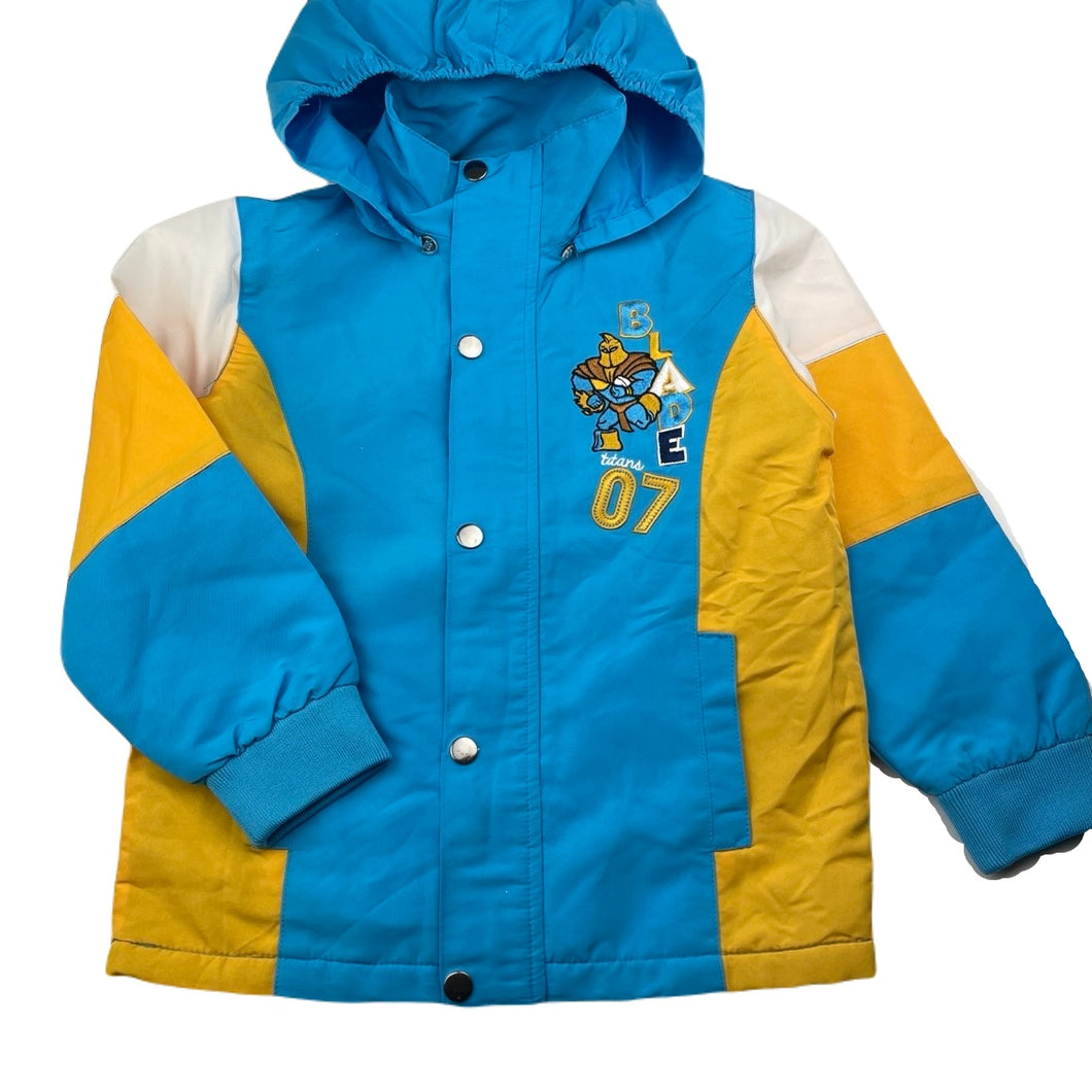 unisex NRL Supporter, Titans fleece lined lightweight jacket / coat, FUC, size 6,  