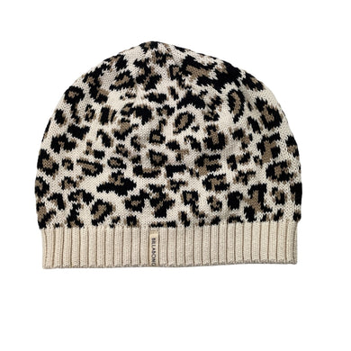 Girls Billabong, leopard print knitted cotton hat/beanie, EUC, size 8-10,  