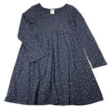 Load image into Gallery viewer, Girls Target, navy cotton long sleeve casual dress, FUC, size 6, L: 62cm