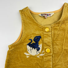 Load image into Gallery viewer, Girls DANGERKIDS, corduroy cotton dress, dinosaurs, GUC, size 2, L: 44cm