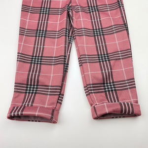 Girls Mango, checked lightweight pants, elasticated, Inside leg: 27.5cm, EUC, size 2,  