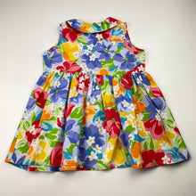 Load image into Gallery viewer, Girls Color Forms, vintage lightweight bright floral dress, GUC, size 2, L: 45cm