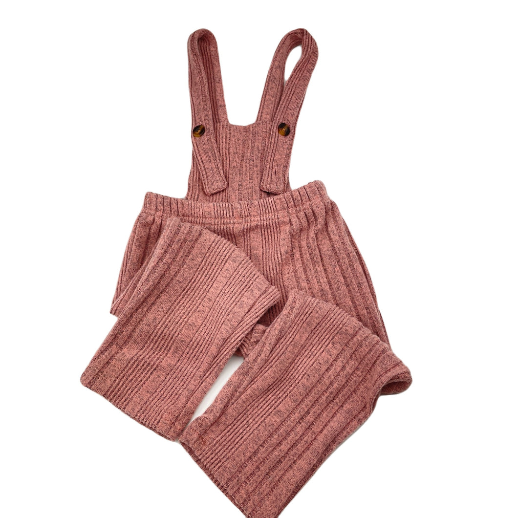 Girls Foshan, ribbed lightweight knit overalls, EUC, size 1,  