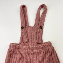 Load image into Gallery viewer, Girls Foshan, ribbed lightweight knit overalls, EUC, size 1,  
