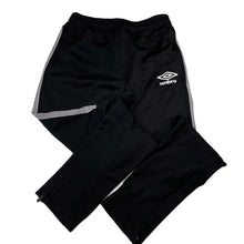 Load image into Gallery viewer, unisex Umbro, black track pants, elasticated, Inside leg: 63cm, GUC, size 10,  