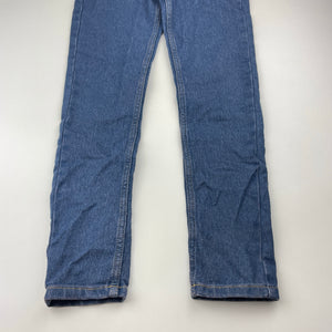 Girls Target, blue stretch denim jeans, adjustable, Inside leg: 57.5cm, EUC, size 8,  