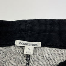 Load image into Gallery viewer, unisex Country Road, black marle cotton track pants, elasticated, Inside leg: 57cm, GUC, size 10,  