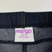 Load image into Gallery viewer, Girls Mango, stretchy denim leggings, Inside leg: 57cm, EUC, size 10,  