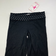 Load image into Gallery viewer, Girls Mango, black stretchy dance pants, Inside leg: 40cm, NEW, size 3,  