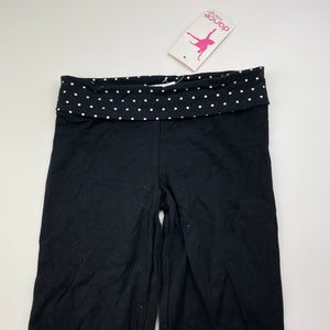 Girls Mango, black stretchy dance pants, Inside leg: 40cm, NEW, size 3,  