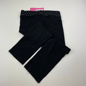 Girls Mango, black stretchy dance pants, Inside leg: 40cm, NEW, size 3,  