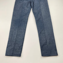 Load image into Gallery viewer, Girls H&amp;T, blue &amp; silver stretchy pants, elasticated, Inside leg: 46cm, FUC, size 5,  