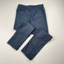 Load image into Gallery viewer, Girls H&amp;T, blue &amp; silver stretchy pants, elasticated, Inside leg: 46cm, FUC, size 5,  