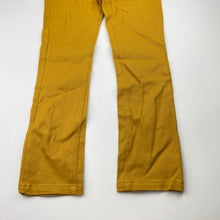 Load image into Gallery viewer, Boys Urban, mustard stretch denim pants, adjustable, Inside leg: 53.5cm, EUC, size 7,  