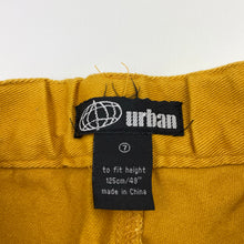 Load image into Gallery viewer, Boys Urban, mustard stretch denim pants, adjustable, Inside leg: 53.5cm, EUC, size 7,  