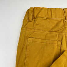 Load image into Gallery viewer, Boys Urban, mustard stretch denim pants, adjustable, Inside leg: 53.5cm, EUC, size 7,  
