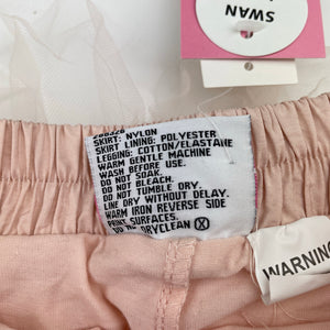Girls Mango, pink tutu leggings, elasticated, NEW, size 2,  