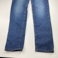 Load image into Gallery viewer, Boys Bad Boy, blue stretch denim jeans, adjustable, Inside leg: 70cm, EUC, size 14,  