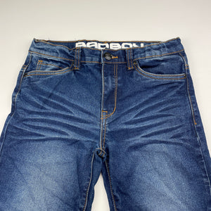 Boys Bad Boy, blue stretch denim jeans, adjustable, Inside leg: 70cm, EUC, size 14,  