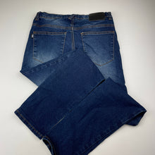 Load image into Gallery viewer, Boys Bad Boy, blue stretch denim jeans, adjustable, Inside leg: 70cm, EUC, size 14,  