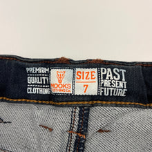Load image into Gallery viewer, Boys Mooks, stretchy knit denim jeans, adjustable, Inside leg: 54cm, EUC, size 7,  