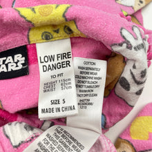 Load image into Gallery viewer, Girls Star Wars, flannel cotton winter pyjamas, wash fade &amp; pilling, FUC, size 5,  