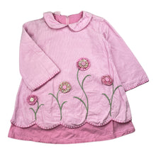 Load image into Gallery viewer, Girls MJ Maxx, embroidered corduroy cotton long sleeve dress, GUC, size 3, L: 51cm