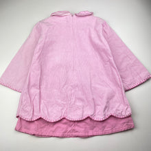 Load image into Gallery viewer, Girls MJ Maxx, embroidered corduroy cotton long sleeve dress, GUC, size 3, L: 51cm