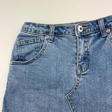 Load image into Gallery viewer, Girls Seed, blue stretch denim skirt, adjustable, L: 31cm, GUC, size 9,  