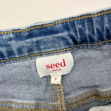 Load image into Gallery viewer, Girls Seed, blue stretch denim skirt, adjustable, L: 31cm, GUC, size 9,  