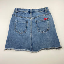 Load image into Gallery viewer, Girls Seed, blue stretch denim skirt, adjustable, L: 31cm, GUC, size 9,  