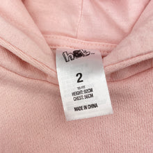 Load image into Gallery viewer, Girls H&amp;T, pink fleece lined hoodie sweater, GUC, size 2,  