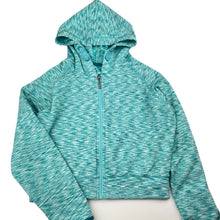 Load image into Gallery viewer, Girls St Bernard, fleece lined zip up hooded top, GUC, size 9-10,  