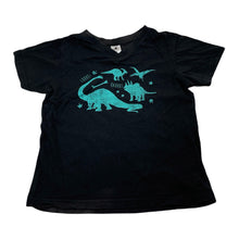 Load image into Gallery viewer, Boys H&amp;T, black cotton tee / top, dinosaurs, GUC, size 6,  