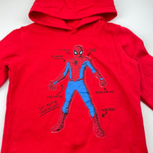 Load image into Gallery viewer, Boys Marvel, Spiderman fleece lined hoodie sweater, EUC, size 5,  