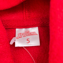 Load image into Gallery viewer, Boys Marvel, Spiderman fleece lined hoodie sweater, EUC, size 5,  