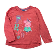 Load image into Gallery viewer, Girls Peppa Pig, cotton long sleeve tee / top, GUC, size 5,  