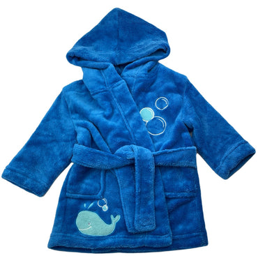 Boys Lily & Dan, soft fleece dressing gown / bath robe, EUC, size 0,  