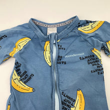 Load image into Gallery viewer, unisex Bonds, zip wondersuit / zippy / romper, bananas, FUC, size 00,  