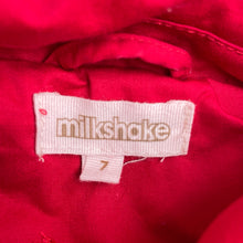 Load image into Gallery viewer, Girls Milkshake, red cotton lightweight jacket / coat, L: 54cm, EUC, size 7,  